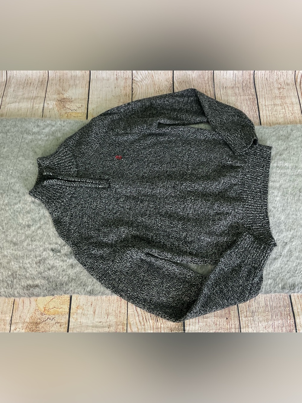 Izod Kids Knit Quarter Zip Sweater Size 8